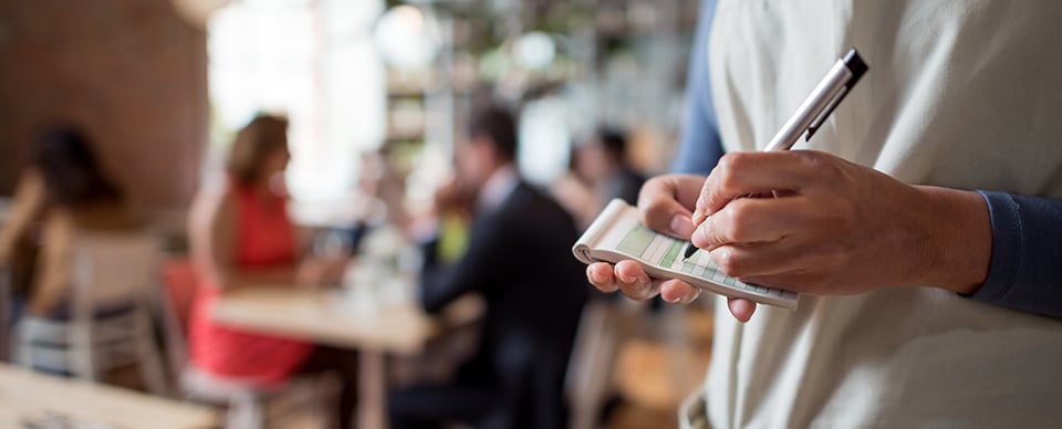 Stock photo of taking order at a restaurant