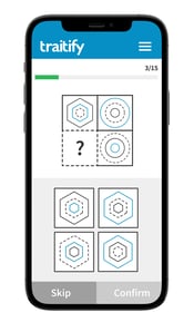 Traitify preview of Cognitive Assessment no mobile phone