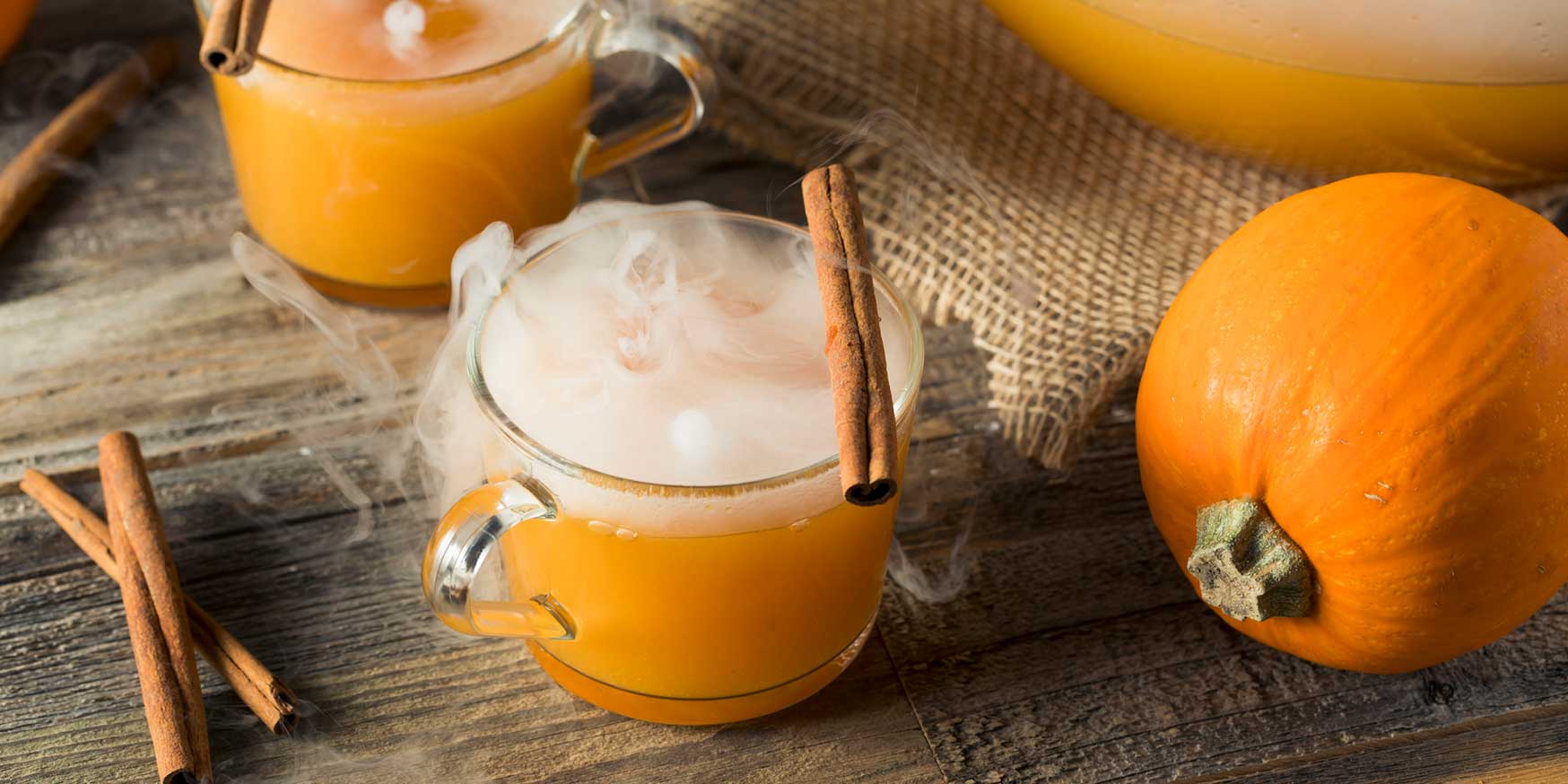 Homemade Pumpkin Spice Punch in Autumn