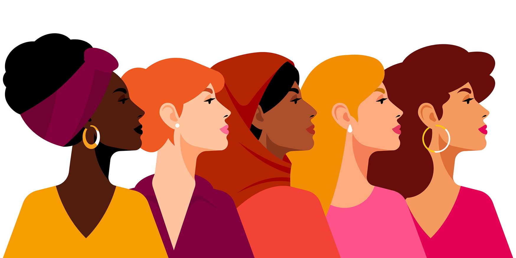 Multi-ethnic group of women